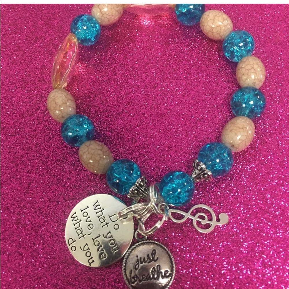 Do what you love charm bracelet